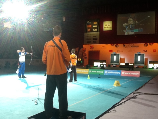 David Pasqualucci in gara per la finale bronzo