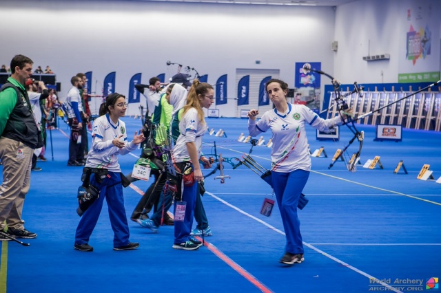 La squadra compound Junior femminile