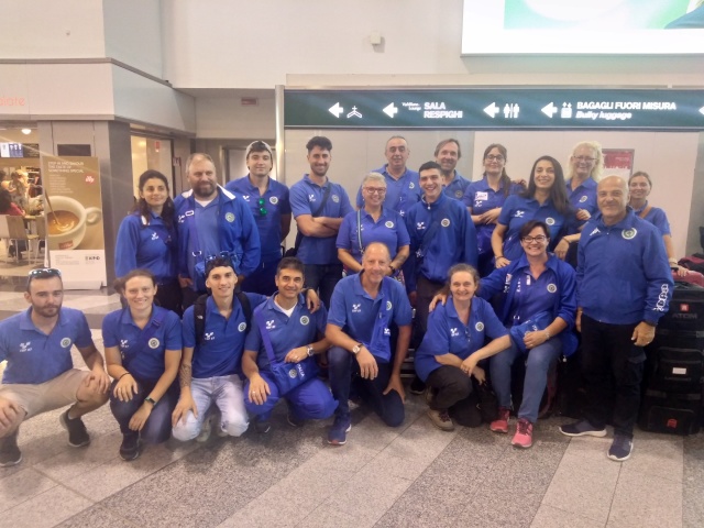 Gli azzurri in partenza per Lac La Biche