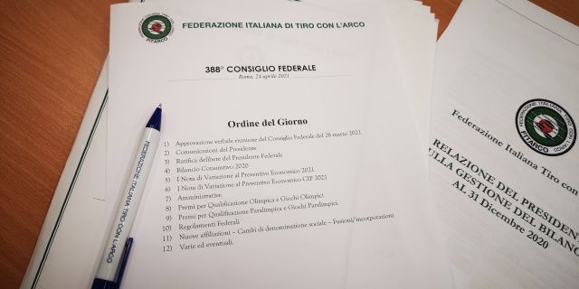 Consiglio Federale e Consulta Nazionale FITARCO